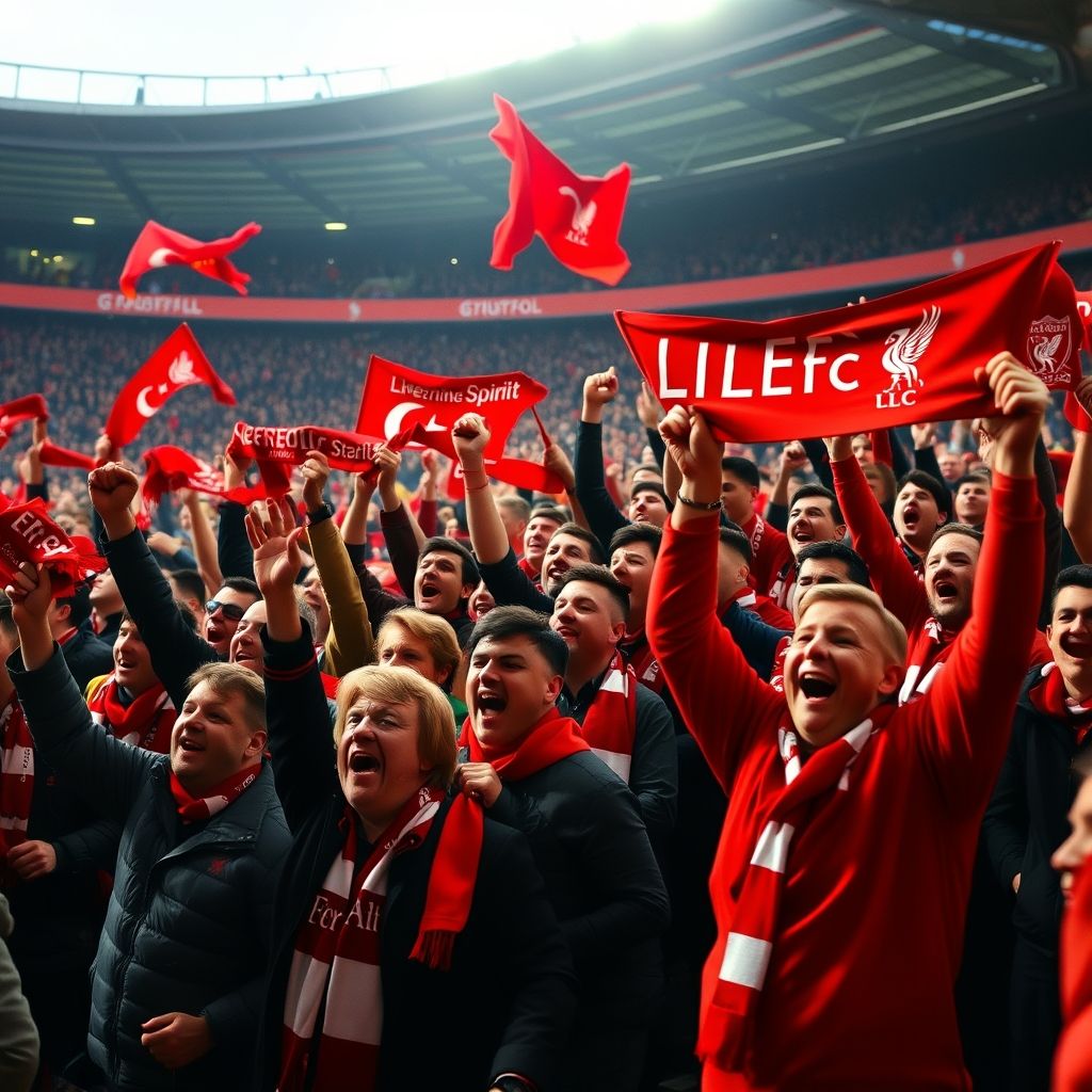 星空体育新闻-利物浦球迷现场助威，球队斗志昂扬